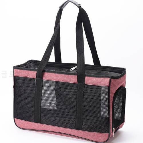 Breathable Comfortable Cat Carrier Bag Transporter Bag Portable Outdoor Handbag for Cat Dog Single Shoulder Messenger Bag