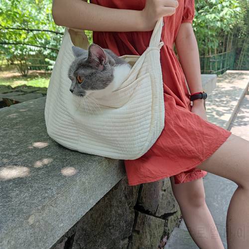 Portable Cat Dog Carrier Bag Mesh Breathable Carrier Bags for Small Dogs Foldable Pets Handbag Travel Tent Carrier Outgoing Bag