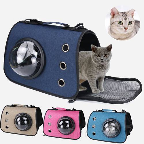 Cat Carrier Bags Breathable Pet Carriers Small Dog Cat Shoulder Bags Travel Space Capsule Cage Pet Transport Bag