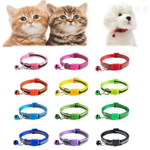 Safety Buckle Night Safety Pet Products Colorful Nylon Adjustable Cat Collar Pet Collars Cat Accessories Cat Necklace