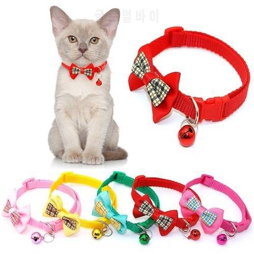 Cat Collar Bow Tie Adjustable Neck Strap Cat Dog Grooming Accessories Puppy Cat Necklace Bowknot Bulldog Chihuahua Pet Supplies