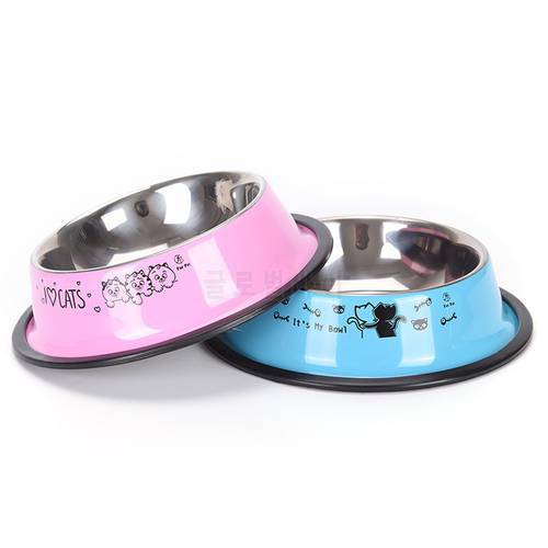 Pet Cat Bowl Stainless Steel Safeguard Neck Dog Cat Feeder Pet Food Water Feeding Bowl For Puppy Cat Supplies