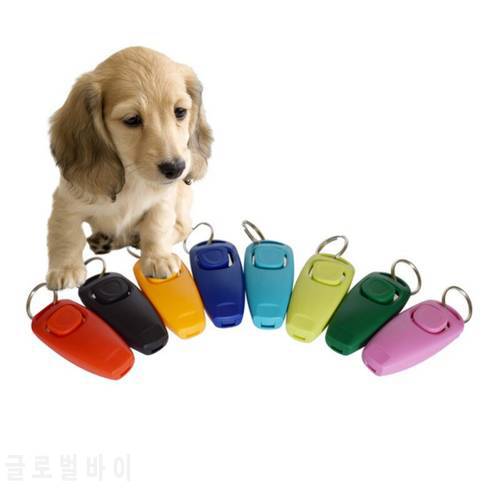 2 in 1 Dog Supplies Whistle Clicker Combo Pet Dogs Trainings Trainer Aid Guide Whistle Pet Dog Training Tool Whistles 9 Colors