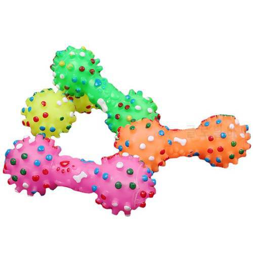 1pc Pet Squeak Toy Dog Sound Toys Grinding Teeth Clean Teeth Chew Toy for Puppy Dog Pet Supplies Color Random