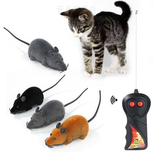 Cats Toy Wireless Remote Control Electronic Mouse Toy Cat Puppy Funny Interactive Rat Toy Novelty Animal Toy Gift