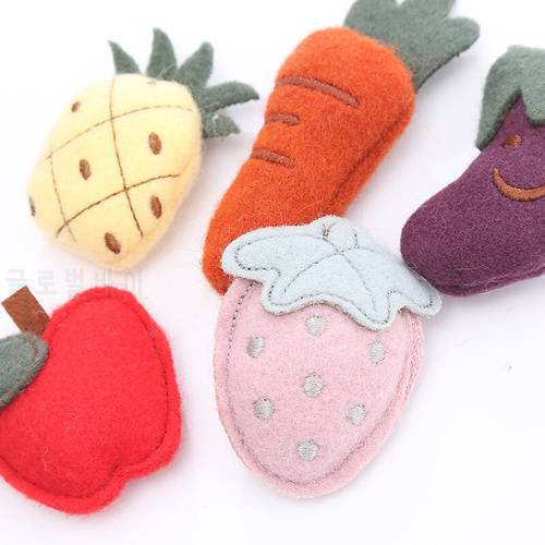 Cat Toys Mint Plush Toys Felt Series Fruits And Vegetables Series Pet Interactive Toy Cat Plush Toys Pet Cat Products