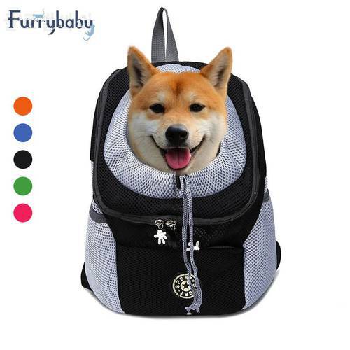 New Out Double Shoulder Portable Travel Backpack Outdoor Pet Dog Carrier Bag Pet Dog Front Bag Mesh Backpack Head Out Bags