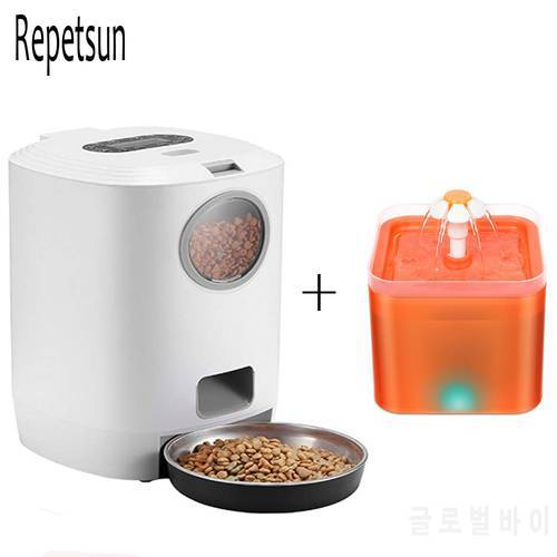 Smart Automatic Dog Cat Feeder 4.5 Liters Dry Food Dispenser Plus 2L Water Feeder Suitable For Small And Medium Pet Smart Feeder