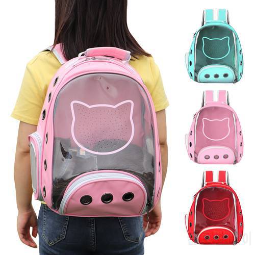 Breathable Cat Carrier Bag Portable Cat Backpack Outdoor Travel Transparent Space Backpack For Cats Small Dog Capsule Cage Bags
