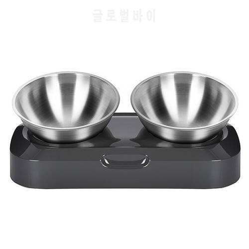 Easy to Clean Stainless Steel Cat Bowl Dog Food and Water Bowls with Stand Metal Cats Dogs Double Single Pet Feeding Feeder Bowl