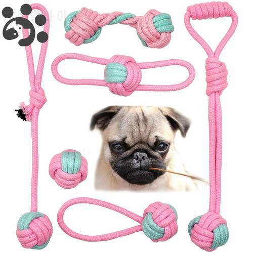 6 Packs Cotton Rope Dog Chew Toy Pet Small Dog Toy Teeth Clean Dog Chewing Ball Toy for Small Dogs Puppy Interactive Durable