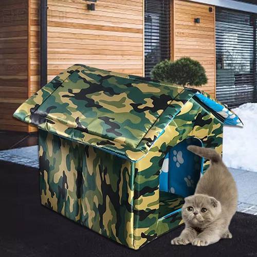 Waterproof Outdoor Pet House Thickened Cat Nest Tent Cabin Pet Bed Tent Cat Kennel Portable Travel Nest Pet Carrier Wholesale