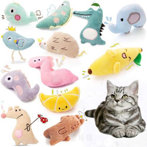 Cat Toy Mini Cat Grinding Catnip Toys Funny Interactive Plush Cat Teeth Toys Pet Kitten Chewing Toy Claws Thumb Bite Pet Supply