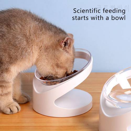 Cat Bowl Anti Vomiting Raised Cat Food Bowl Stress Free Tilted Elevated Pet Feeder and Waterer For Flat Faced Cats Small Dogs