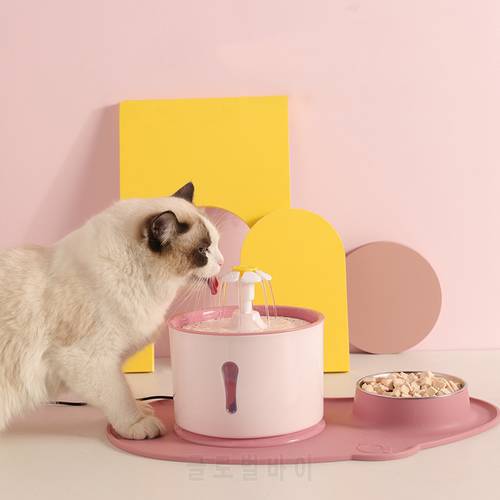 Pet Cat Water Fountain Automatic Circulation Water Dispenser Drinking Bowl and Filters Charge Mute Water Bottle Cat Water Feeder