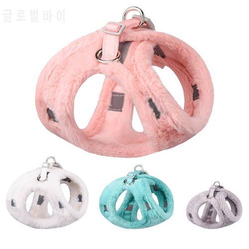 Winter Warm Dog Harness With Leash For Small Medium Dogs Reflective Soft Harnesses Puppy Vest Bichon Chihuahua Pet Accessories