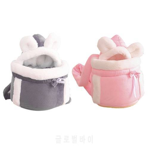 Portable Pet Cat Carrier Bag Winter Warm Plush Dogs Puppy Hiking Walking Carrying Backpack Pets Travel Tote Cage