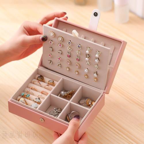 Jewelry Box Female Portable Earrings Small Simple Earrings Ring Hand Jewelry Storage Box Jewelry Storage