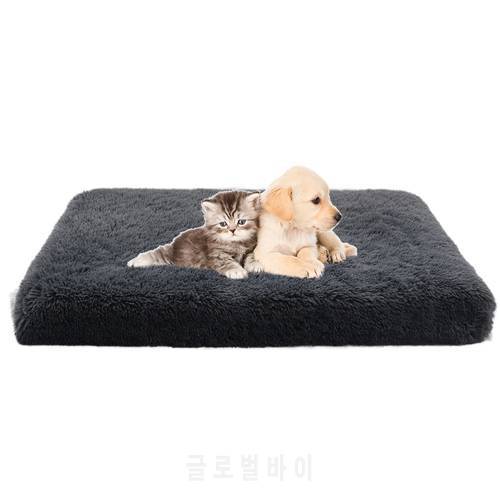 Pet Mattress Luxury Dog Sofa Long Plush Warm Dog Bed Memory Foam Bed Cushion for Small Large Pet Cat mats Kennel Dog accessories
