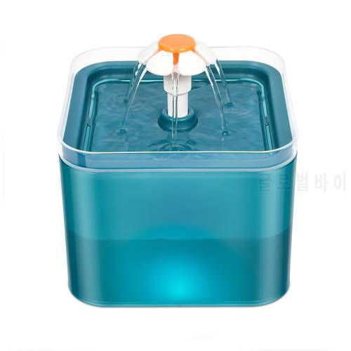 2L Automatic Cat Fountain Water Drinking Feeder Bowl Pet Dog Cat Water Dispenser Mute Automatic Drinking Fountain Electric USB