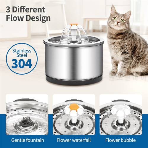 2.5L Pet Water Fountain Auto Cat Drinking Dispenser Electric Cat Drink Bowl Dog Pet Drinking Feeder with Active Carbon Filter
