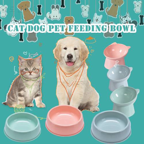 45° Pet Cat Bowl Pet Water Bowl High Foot Feeder Dog Cat Food Bowl Neck Protector Dish Bowls For Cats Dogs Cat Accessories