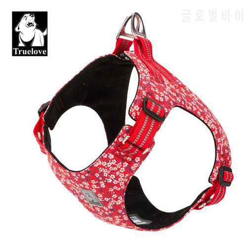 Truelove Pet Harness Floral Floral Doggy Harness Dog Vest Type Dog Walking Chain Small Medium Puppy Cat Printed Cotton TLH1912