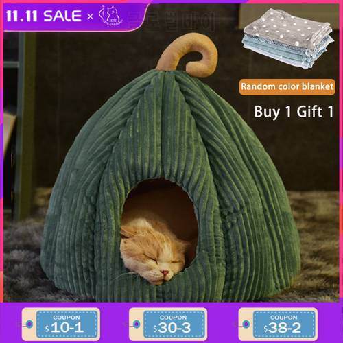 Hot Sell Cat Bed Warm Pet Basket Cozy Dog House Kitten Lounger Cushion Cat House Tent For Small Dog Mat Washable Cave Pets Beds