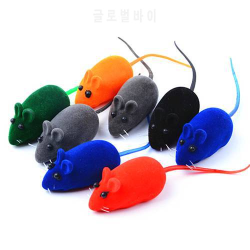Silicone Rabbit Fur False Mouse Pet Cat Toys Feather Rainbow Ball Toy Cayts Mini Funny Playing Toys For Cats Kitten 2inch