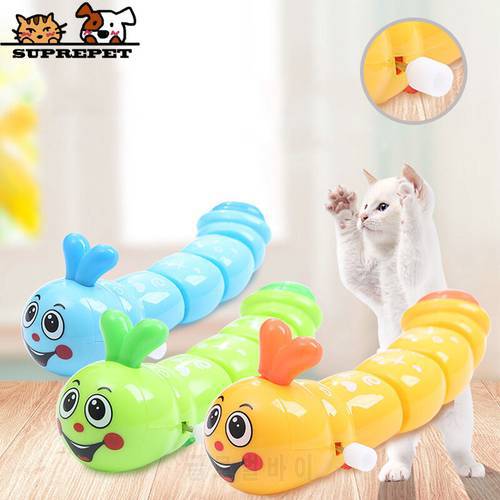 SUPREPET Pet Toys for Cats Cute Fun Interactive Cat Toy Clockwork Caterpillar Pet Toys Plastic Chewing Bite Supplies for Kittens