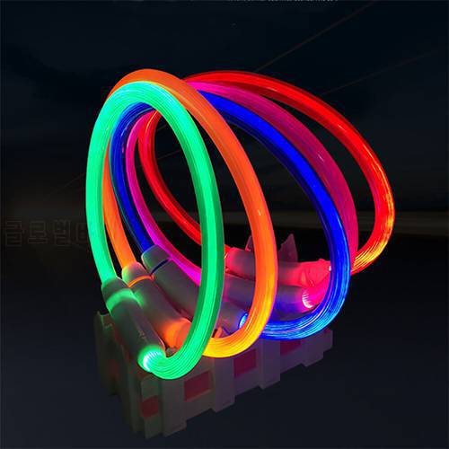 LED luminous collar PVC collar usb rechargeable dog night light ring pet luminous collar anti-lost