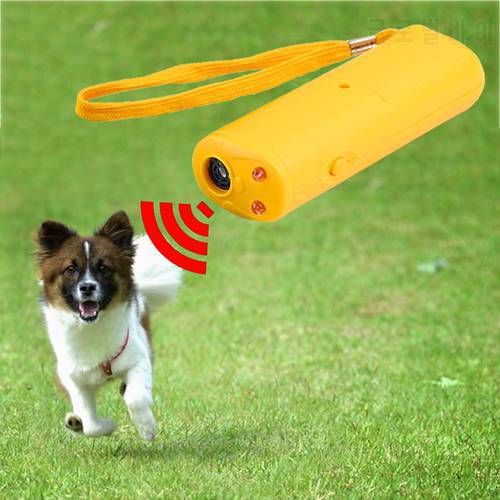 2021 Pet Dog Repeller Anti Barking Stop Bark Training Device Trainer LED Ultrasonic 3 In 1 Anti Barking Ultrasonic Pet Supplies