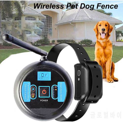 Wireless Remote Dog Fence System Pet Electronic Fencing Device Waterproof Dog Training Collar Electric Shock 0-100 Levels