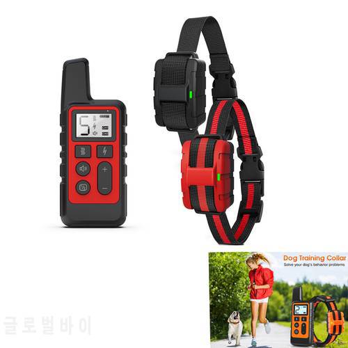 Remote Control Dog Trainer Prevent Barking Equipment Electric Shock Beep Vibrate Training Collar for Large Medium Small Dogs