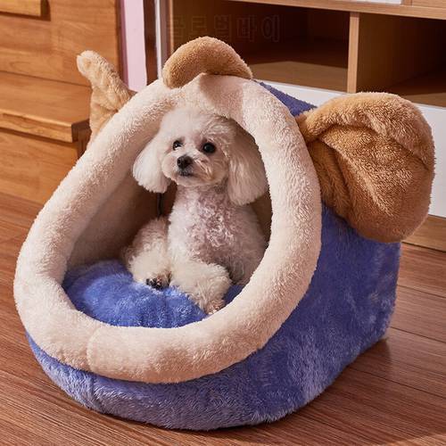 Dog Bed Kennel Four Seasons Universal Enclosed Puppy House Small Dog Teddy Removable Bed Cat Mat Sofa Winter Warm Pet Supplies