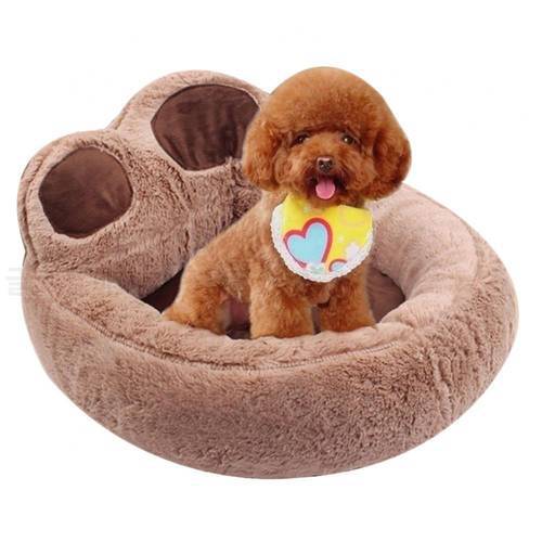 50% Hot Sales Lovely Bear Paw Shape Pet Cats Dog Bed Cushion Warm Plush Soft Nests Kennel