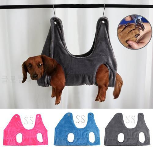 Soft Convenient Pet dog and Cat Hammock for Nail Trimming Beauty Assistant Grooming Thicken Hammock Helper
