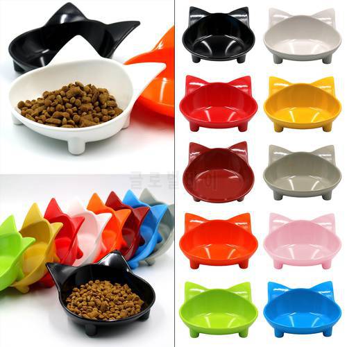 BPA-Free Cat Food Bowls Non-slip Dog Pet Food Bowls Dish Shallow Water Bowl Feeding Wide Bowl Plate