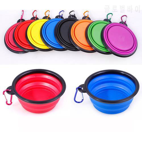 Pet Bowl Folding Silicone Travel Dog Bowl Outdoor Dog Dispenser Cat Water Fountain Pet Dog Drinking Bowl Pet Accessories