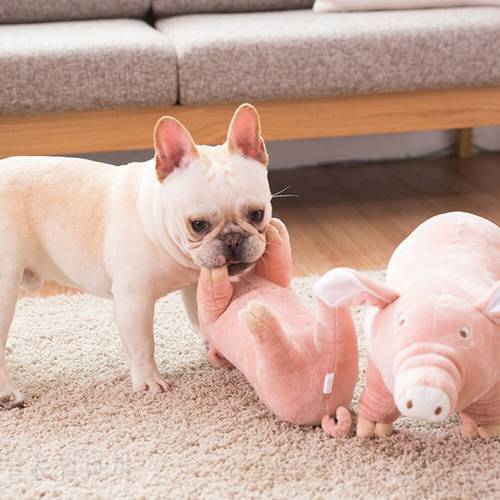 Pig Shape Doll Dog Pet Chew Tooth Bite Resistant Stress Reliever Sleeping Toy Pet Plush Toy Dog Vent Decompression Doll