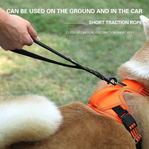 Nylon Pet Dog Leash Short Outdoor Walking Jogging Traction Rope Pet Car Seat Short Belt For Dogs Cat Training Leash Pet Supplies