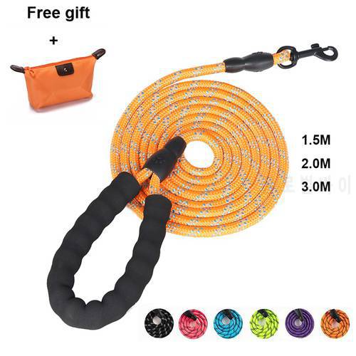 1.5M 2.0M 3.0M Pet Dog Leash small Large Puppy Two Dog Leash Recall Training Tracking Obedience Long Lead Mountain Climbing Rope