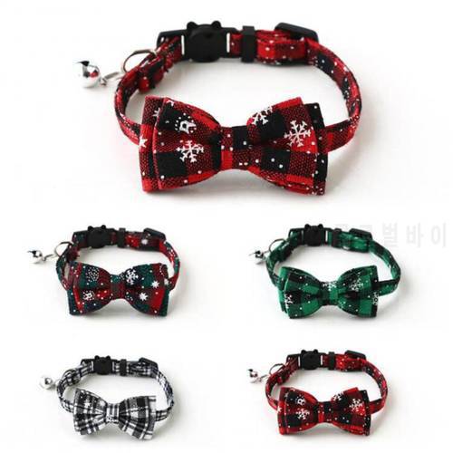 1Pc 2022 Christmas Series Pet Collar Snowflake Bow Dog Collar Cat Bow Tie Pet Dog Cat Necklace Pet Supplies Dog Accessories