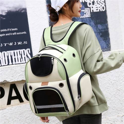 Large Space Winter Breathable Cat Backpack Portable Pet Handbags Large Capacity Cat Crate Dog Travel Bag Puppy Carrier Supplies