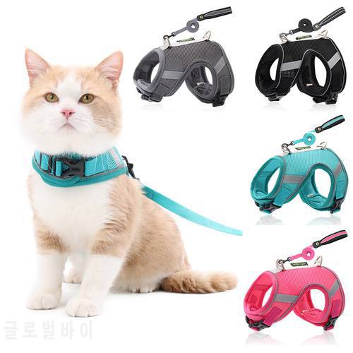 Comfortable Cat Harnesses for Cats Mesh Pet Harness and Leash Set Hard to fall off Kitty Products for Accessories