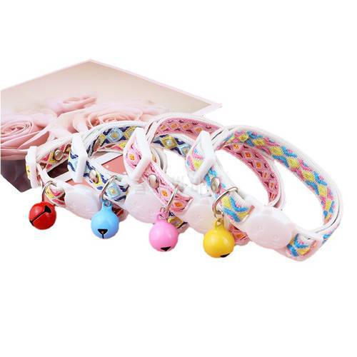Cat Collar Dog Collar Color Plaid Pet Collar Cat Collar With Bell Safety Buckle Anti-suffocation