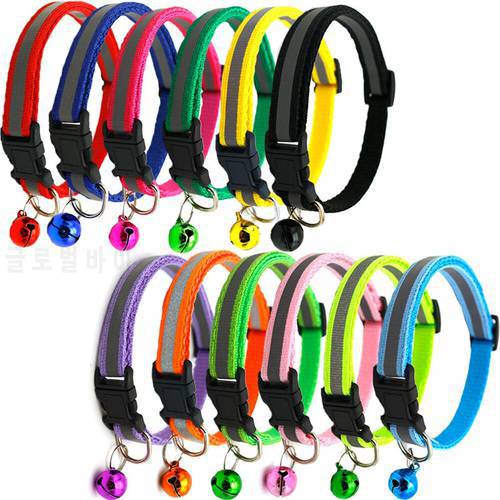 Pet Night Safety Flashing Light Collar Reflective Pet Bell Collar Adjustable Size Suitable for Cats and Dogs Pets Supplies