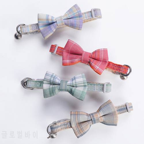 Adjustable Pet Dog Cat Collar with Bowknot Personalized Pet Necklace Bell Collar For Small Medium Dogs Pet Puppy Accessories