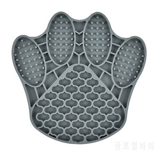 New Pet Dog Feeding Slow Food Bowl Claw-shaped Dispensing Mat Feed Plate Silicone Dog Lick Pad Safe No-Toxic Training Plate