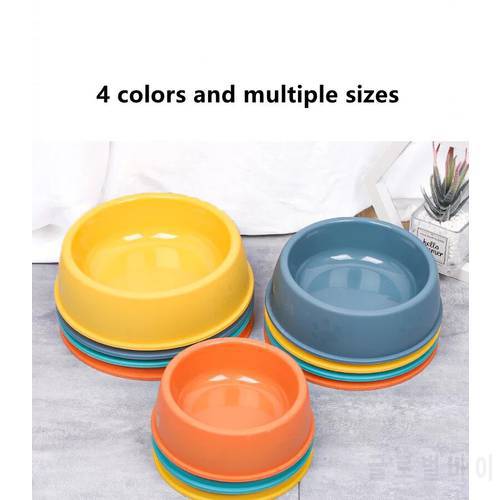 Frosted Multicolor Personality Plastic Pet Single Bowl Feeding Water Cat Bowl Dog Bowl Feeding Basin